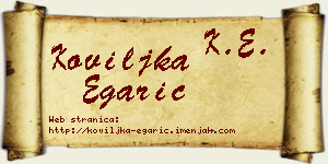 Koviljka Egarić vizit kartica